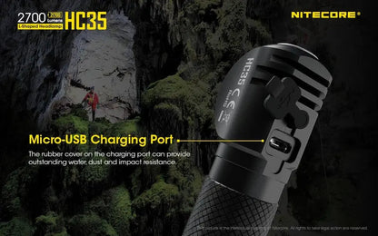 Lampe Frontale Nitecore HC35 – 2700 Lumens  NYCTALOPE  