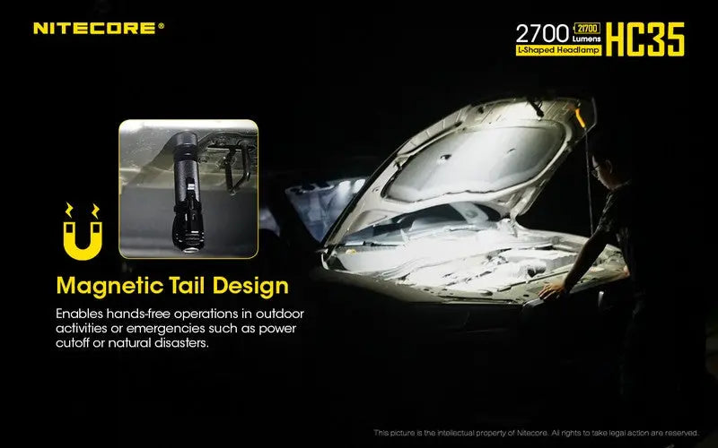 Lampe Frontale Nitecore HC35 – 2700 Lumens  NYCTALOPE  