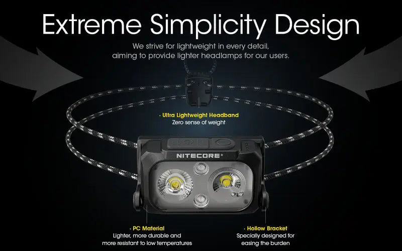 Lampe Frontale Nitecore NU25UL – 400 Lumens  NYCTALOPE  