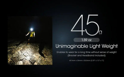 Lampe Frontale Nitecore NU25UL – 400 Lumens  NYCTALOPE  