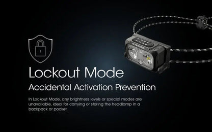 Lampe Frontale Nitecore NU25UL – 400 Lumens  NYCTALOPE  