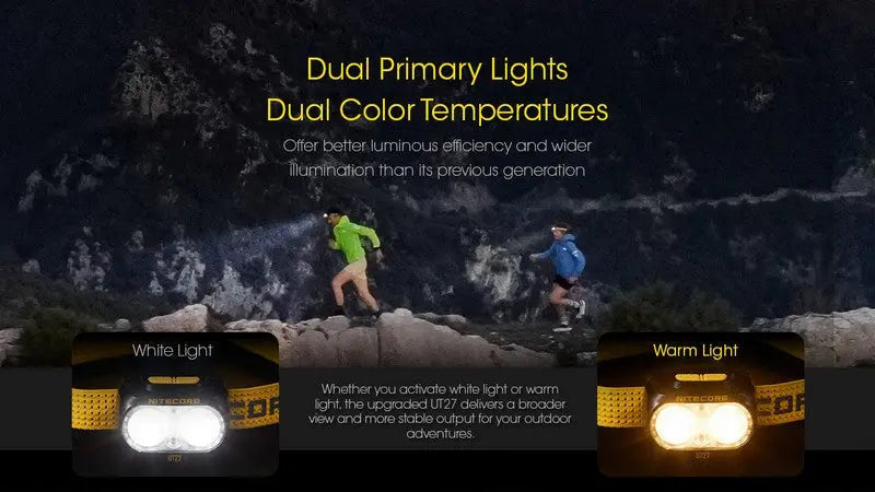 Lampe Frontale Nitecore UT27 NEW PRO – 800 Lumens - Blanche  NYCTALOPE  