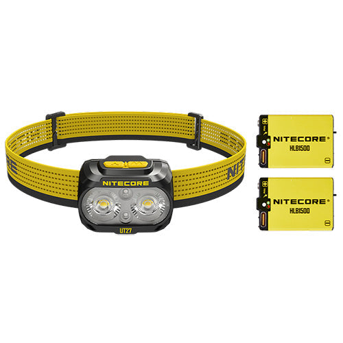 Lampe Frontale Nitecore UT27 PRO - 800 Lumens livrée avec 2 batteries HLB1500 - version 2025  NYCTALOPE  