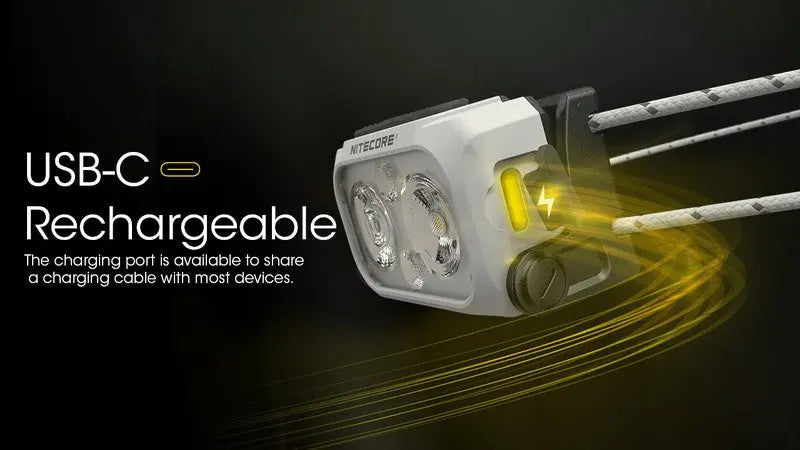 Lampe Frontale spéciale course Nitecore NU21 Noir – 360 Lumens – Rechargeable  NYCTALOPE  
