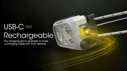 Lampe Frontale spéciale course Nitecore NU21 Noir – 360 Lumens – Rechargeable  NYCTALOPE  