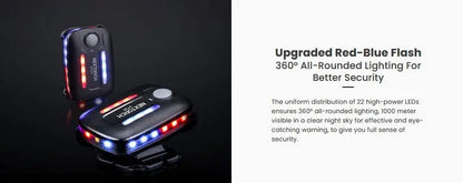 Lampe Multifonction Nextorch UT22L (Molle et Clip) - 11 Lumens - rouge et bleu clignotant - warning light  NYCTALOPE  