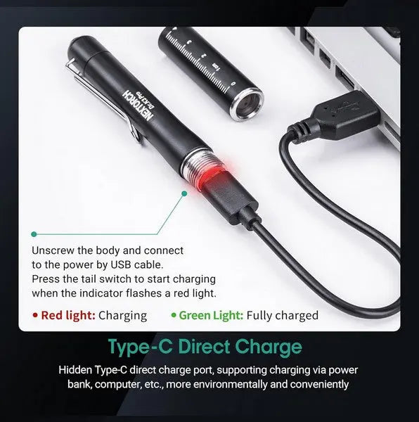 Lampe Nextorch DR K3 PRO - 80 Lumens blanc / Jaune - Lampe médicale rechargeable  NYCTALOPE  