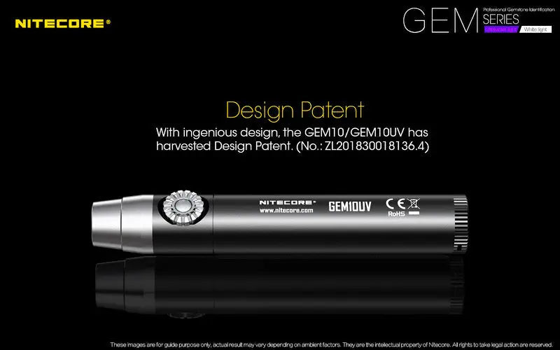 Lampe Nitecore GEM10UV – 3000mW 365nm Ultraviolet  NYCTALOPE  