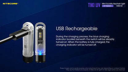 Lampe Nitecore TIKI UV – 1000mW 365nm rechargeable, pour porte-clés  NYCTALOPE  