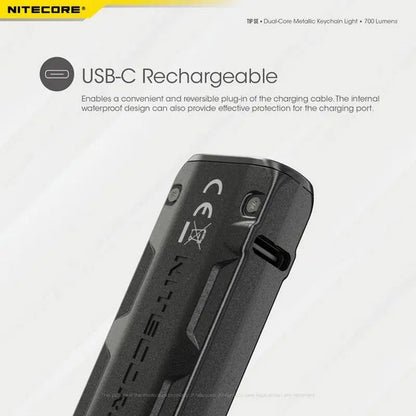 Lampe Nitecore TIP SE – 700 Lumens - Rechargeable USB-C - NYCTALOPE