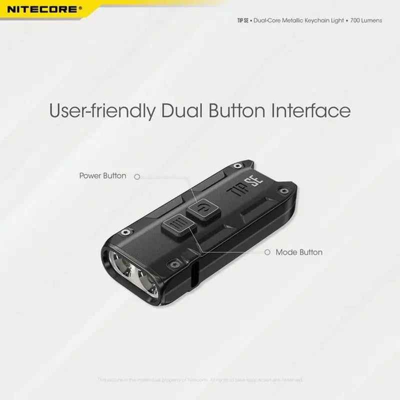 Lampe Nitecore TIP SE – 700 Lumens - Rechargeable USB-C - NYCTALOPE