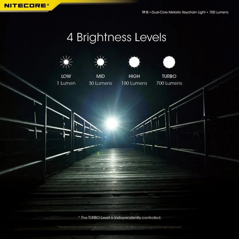 Lampe Nitecore TIP SE – 700 Lumens - Rechargeable USB-C - NYCTALOPE