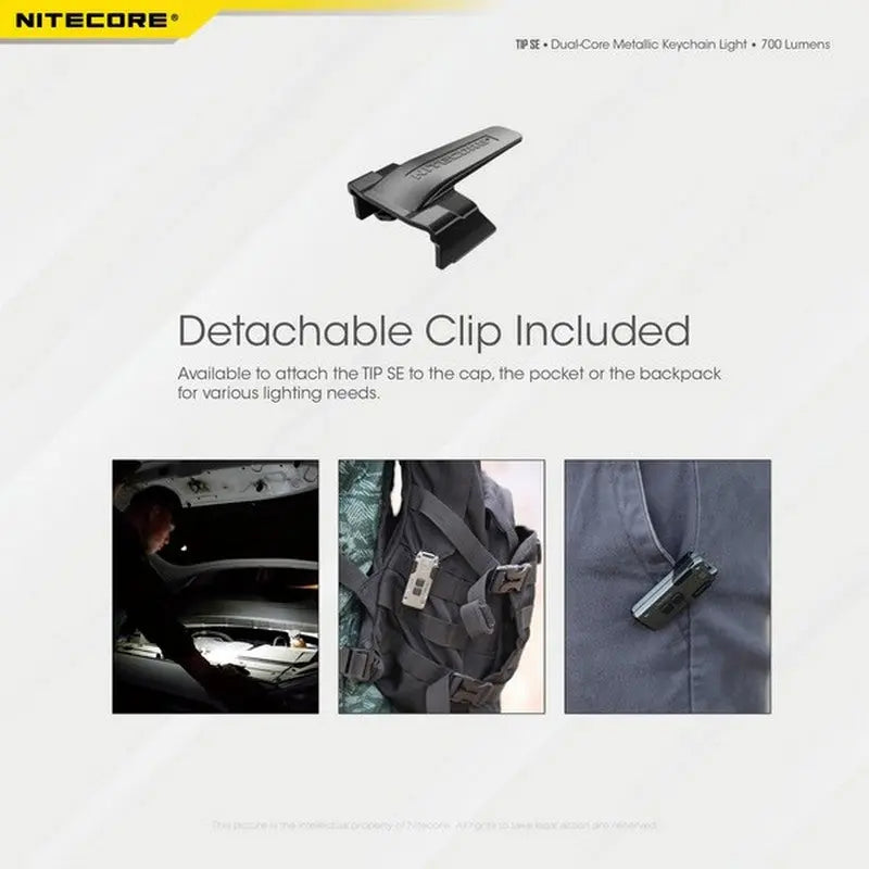 Lampe Nitecore TIP SE – 700 Lumens - Rechargeable USB-C - NYCTALOPE