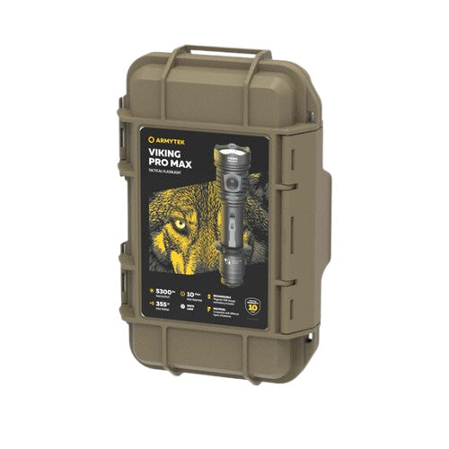 Lampe torche Armytek Viking Pro Max 5300 Lumens - Batterie 21700 Li-Ion 5000mAh - Portée de 355 mètres