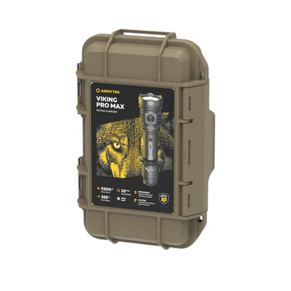 Lampe torche Armytek Viking Pro Max 5300 Lumens - Batterie 21700 Li-Ion 5000mAh - Portée de 355 mètres