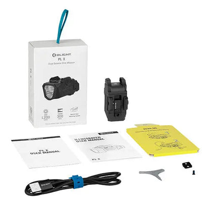 Lampe Tactique Olight Osight PL X 1200 Lumens - Double Faisceau - Rail Universel - Rechargeable USB-C  NYCTALOPE  