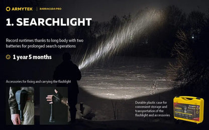 Lampe Torche Armytek Barracuda Pro V2 XHP35 – 1850/1720 Lumens - NYCTALOPE
