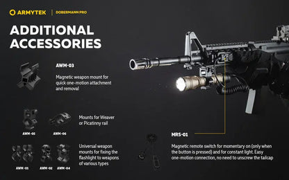 Lampe Torche Armytek Dobermann Pro SAND Magnet USB – 1400 Lumens - WARM  NYCTALOPE  