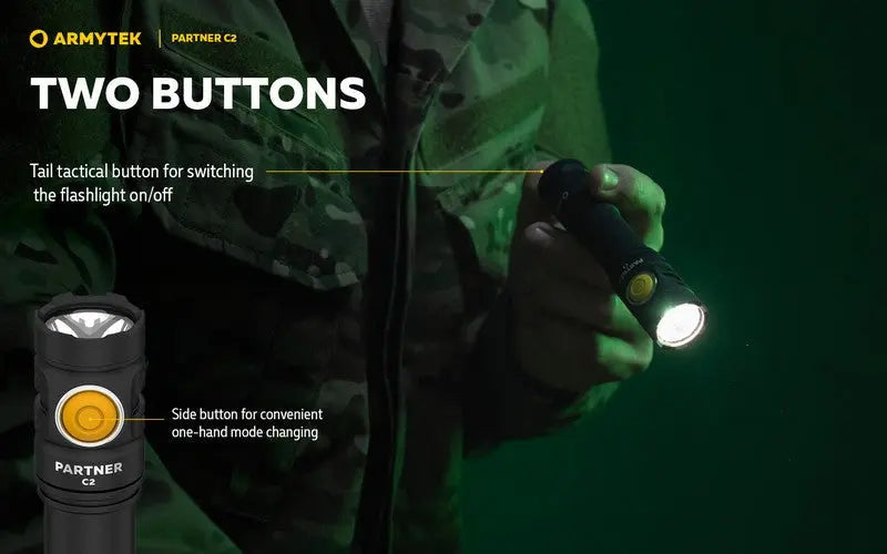 Lampe Torche Armytek Partner C2 V4 Magnet USB – 1100/1020 Lumens  NYCTALOPE  