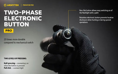 Lampe Torche Armytek Predator Pro Magnet USB – 1500/1400 Lumens - NYCTALOPE