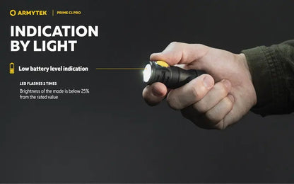Lampe Torche Armytek Prime C1 PRO V4 Magnet USB – 1000/930 Lumens  NYCTALOPE  
