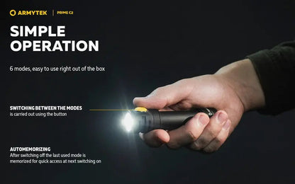 Lampe Torche Armytek Prime C2 Magnet USB – 1000/930 Lumens  NYCTALOPE  