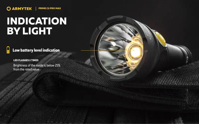 Lampe Torche Armytek Prime C2 PRO MAX V4 Magnet USB – 4000/3720 Lumens  NYCTALOPE  