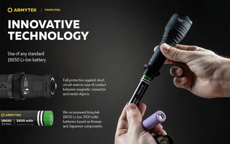 Lampe Torche Armytek Viking Pro Magnet USB – 2200/2050 Lumens - NYCTALOPE