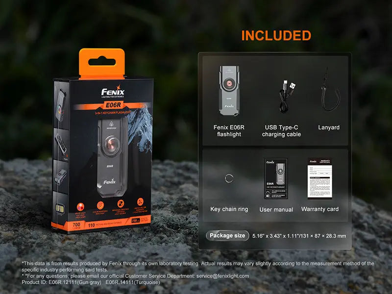 Lampe Torche Fenix E06R 700 Lumens - 3 en 1 - Multifonction - USB-C Rechargeable - NYCTALOPE