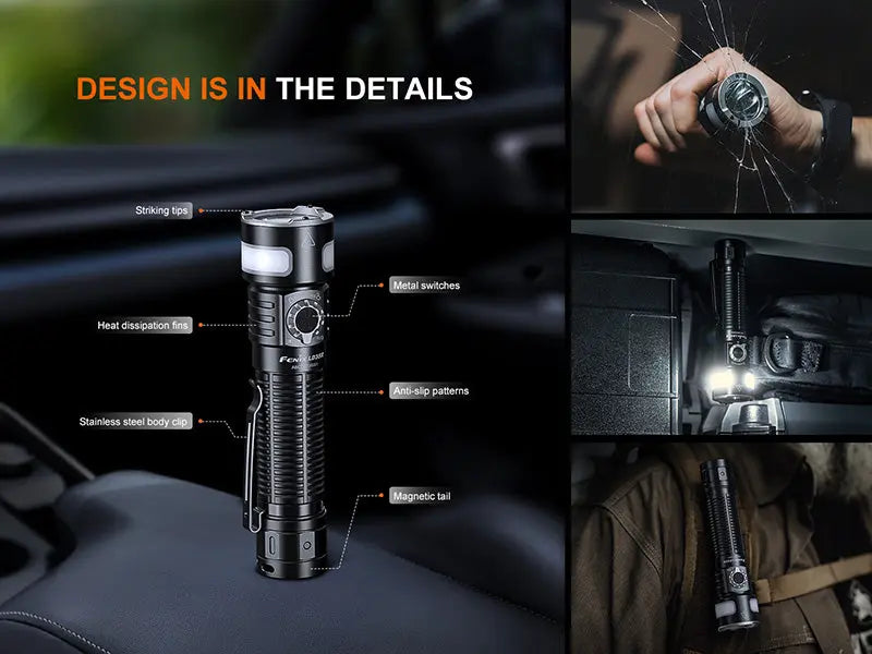Lampe Torche Fenix LD35R - 1800 Lumens - Trois Sources Lumineuses - Rechargeable USB-C  NYCTALOPE  