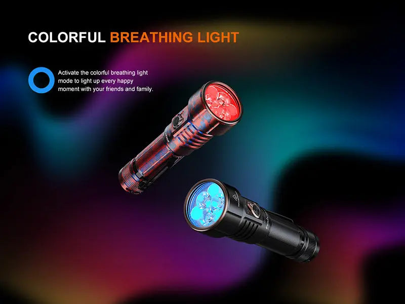 Lampe Torche Fenix LD36R 3600 Lumens - Éclairage Multicolore - Rechargeable USB-C - NYCTALOPE