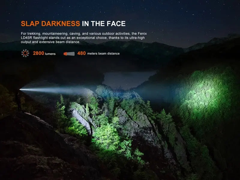 Lampe Torche Fenix LD45R - 2800 Lumens - Floodlight ou Spotlight  NYCTALOPE  