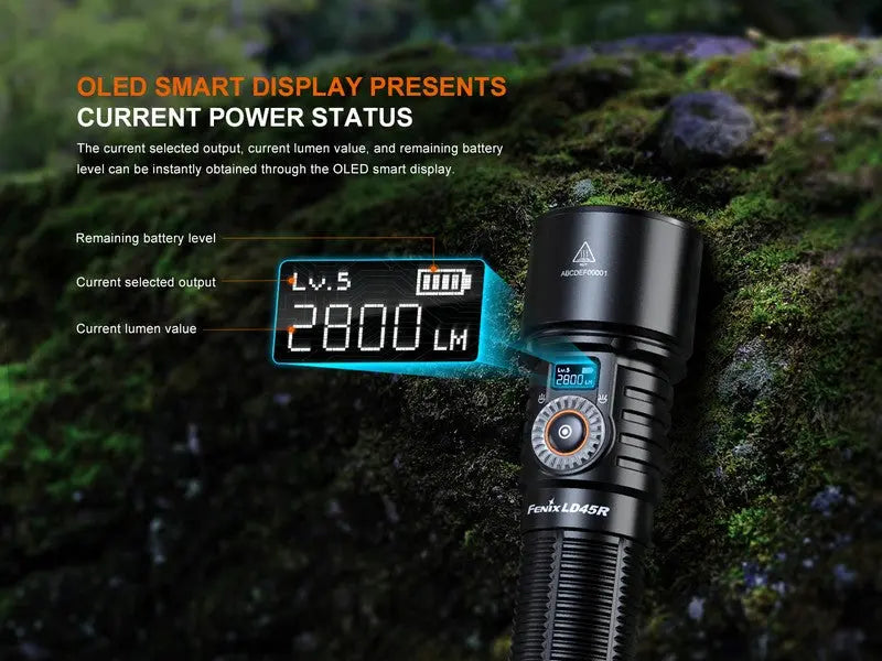 Lampe Torche Fenix LD45R - 2800 Lumens - Floodlight ou Spotlight  NYCTALOPE  