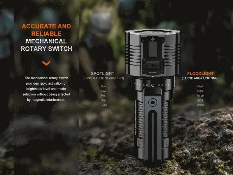 Lampe Torche Fenix LR60R - 21000 lumens - rechargeable fonction powerbank  NYCTALOPE  