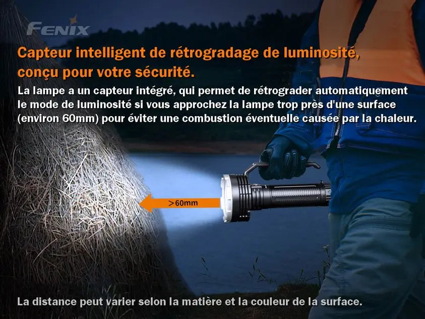 Lampe Torche Fenix LR80R – 18000 Lumens - Rechargeable - NYCTALOPE