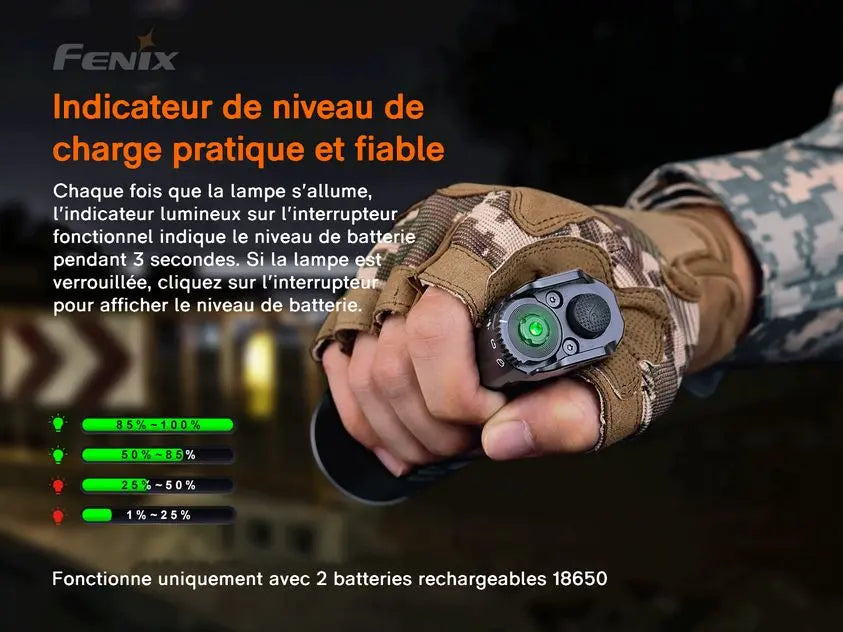 Lampe Torche Fenix TK35UE V2.0 – 5000 Lumens  NYCTALOPE  