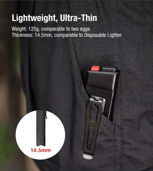 Lampe Torche FlatTac Klarus X1-E - 4200Lumens rechargeable USB-C  NYCTALOPE  