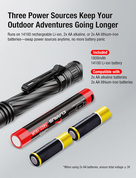 Lampe Torche Klarus P2 - 1000 Lumens – Lampe stylo EDC Rechargeable  NYCTALOPE  