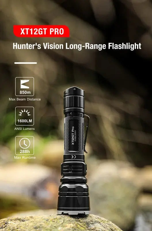 Lampe Torche Klarus XT12GT PRO – 1600 Lumens - Tactique et rechargeable  NYCTALOPE  