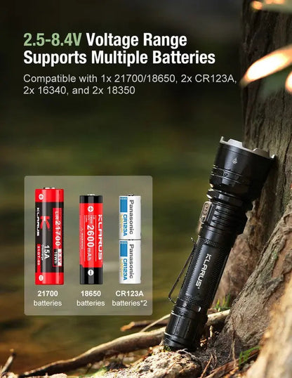 Lampe Torche Klarus XT12GT PRO – 1600 Lumens - Tactique et rechargeable  NYCTALOPE  