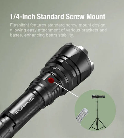 Lampe Torche Klarus XT12GT PRO – 1600 Lumens - Tactique et rechargeable  NYCTALOPE  
