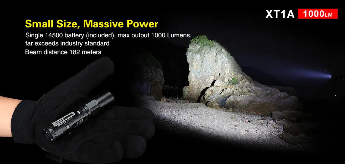 Lampe Torche Klarus XT1A – 1000 Lumens - NYCTALOPE