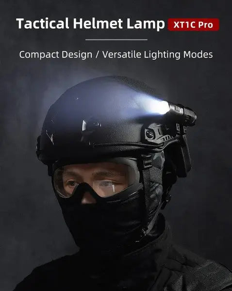 Lampe Torche Klarus XT1C PRO - 1000 Lumens pour casque tactique  NYCTALOPE  