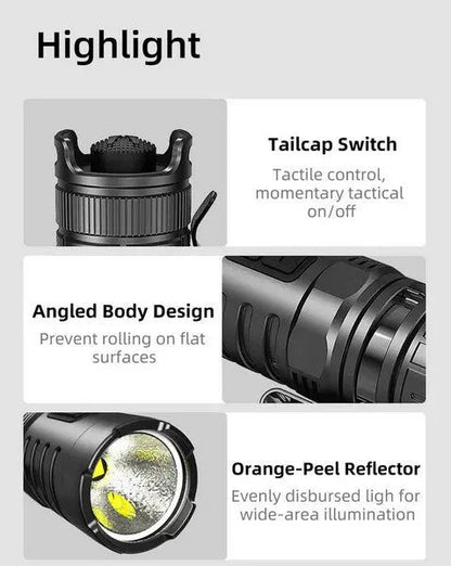 Lampe Torche Klarus XT1C PRO - 1000 Lumens pour casque tactique  NYCTALOPE  