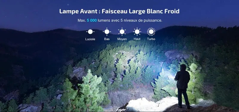 Lampe Torche Lanterne Olight Prowess 5000 Lumens éclairage bidirectionnel  NYCTALOPE  