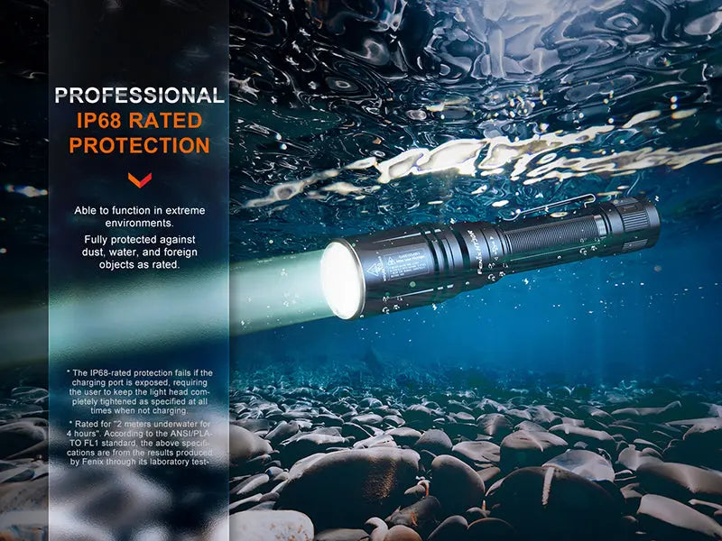 Lampe Torche Laser Fenix HT30R – 500 Lumens  NYCTALOPE  