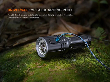 Lampe Torche Laser Fenix LR36R - 10000 Lumens LED + 350 Lumens LEP - Longue portée 1260 mètres  NYCTALOPE  