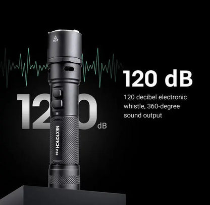 Lampe Torche Nextorch P86 - 1600 Lumens rechargeable USB-C sifflet électronique intégré  NYCTALOPE  