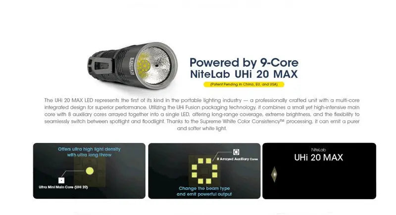 Lampe Torche Nitecore EDC33 – 4000 Lumens - Rechargeable  NYCTALOPE  