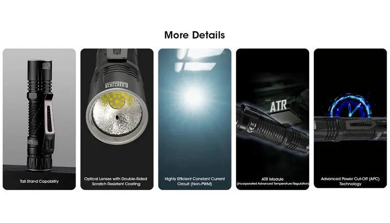 Lampe Torche Nitecore EDC33 – 4000 Lumens - Rechargeable  NYCTALOPE  